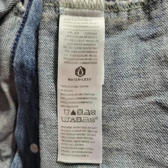 Levi Strauss Signature Gold Men's Extra Large Button Up Medium Wash Denim Jacket - Picture 12 of 13